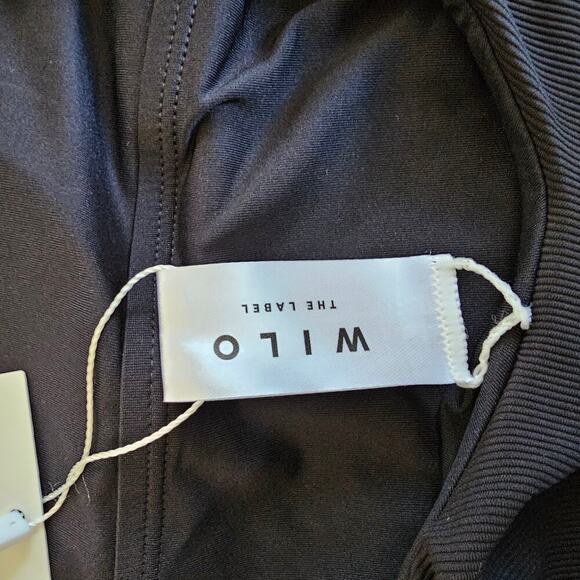 NWT Wilo The Label Women's Black V-Neck Cross Back One Piece Swim Suit Size L - Picture 6 of 7